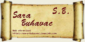 Sara Buhavac vizit kartica